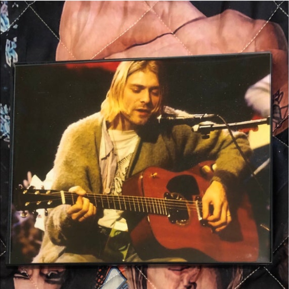KURT COBAIN🖤Nirvana Unplugged 8X10 Framed Photo